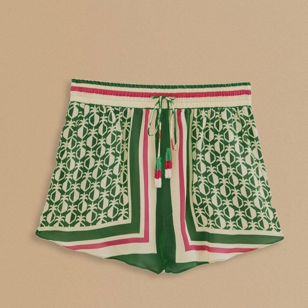 FARM Rio Pineapple Scarf Shorts Green Size S